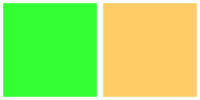 ColorCombo5659 with Hex Colors #33FF33 #FFCC66