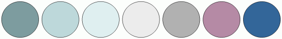 ColorCombo17358 with Hex Colors #7D9C9F #BDD8DA #DFEFF0 #ECECEC #B1B1B1 ...