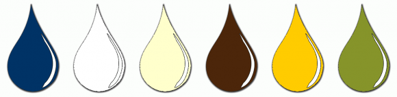 ColorCombo15854 with Hex Colors #003366 #FFFFFF #FFFFCC #4C260A #FFCC00 ...