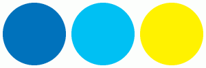 ColorCombo5782 with Hex Colors #0072BC #00C0F3 #FFF200