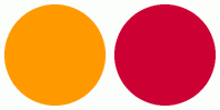 ColorCombo5829 with Hex Colors #FF9900 #CC0033