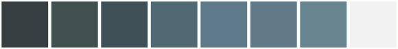ColorCombo17582 with Hex Colors #373E41 #40504F #3F5157 #516973 #5E798A ...