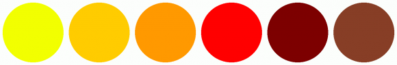 ColorCombo6085 with Hex Colors #F2FF00 #FFCC00 #FF9900 #FF0000 #7D0000 ...