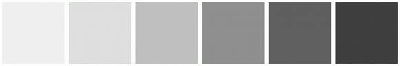 ColorCombo6300 with Hex Colors #EFEFEF #DFDFDF #BFBFBF #8F8F8F #5F5F5F ...
