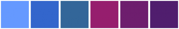 ColorCombo6305 with Hex Colors #6599FF #3366CC #336699 #961E6E #6E1E6E ...