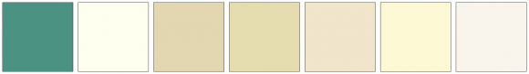 ColorCombo6415 with Hex Colors #4B9282 #FFFFF0 #E2D7B1 #E5DDAF #F1E5CB ...