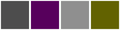 ColorCombo6424 with Hex Colors #4D4D4D #57005C #8F8F8F #626200
