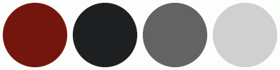 ColorCombo6524 with Hex Colors #74160D #1E1F21 #636363 #D0D0D0
