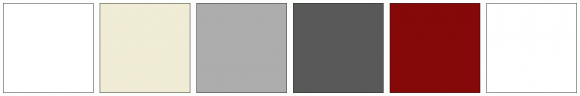 ColorCombo7192 with Hex Colors #FFFFFF #F0ECD5 #ADADAD #595959 #850909