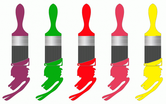 ColorCombo6890 with Hex Colors #993366 #05AD0E #FF0512 #E83D5C #FFF200