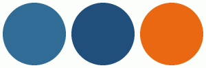 ColorCombo8257 with Hex Colors #306C96 #204F7C #EA6811