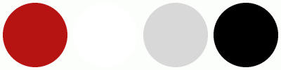 ColorCombo8505 with Hex Colors #B61313 #FFFFFF #D8D8D8 #000000