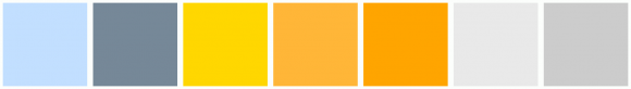 ColorCombo7598 with Hex Colors #C2DFFF #768898 #FFD700 #FFB638 #FFA500 ...