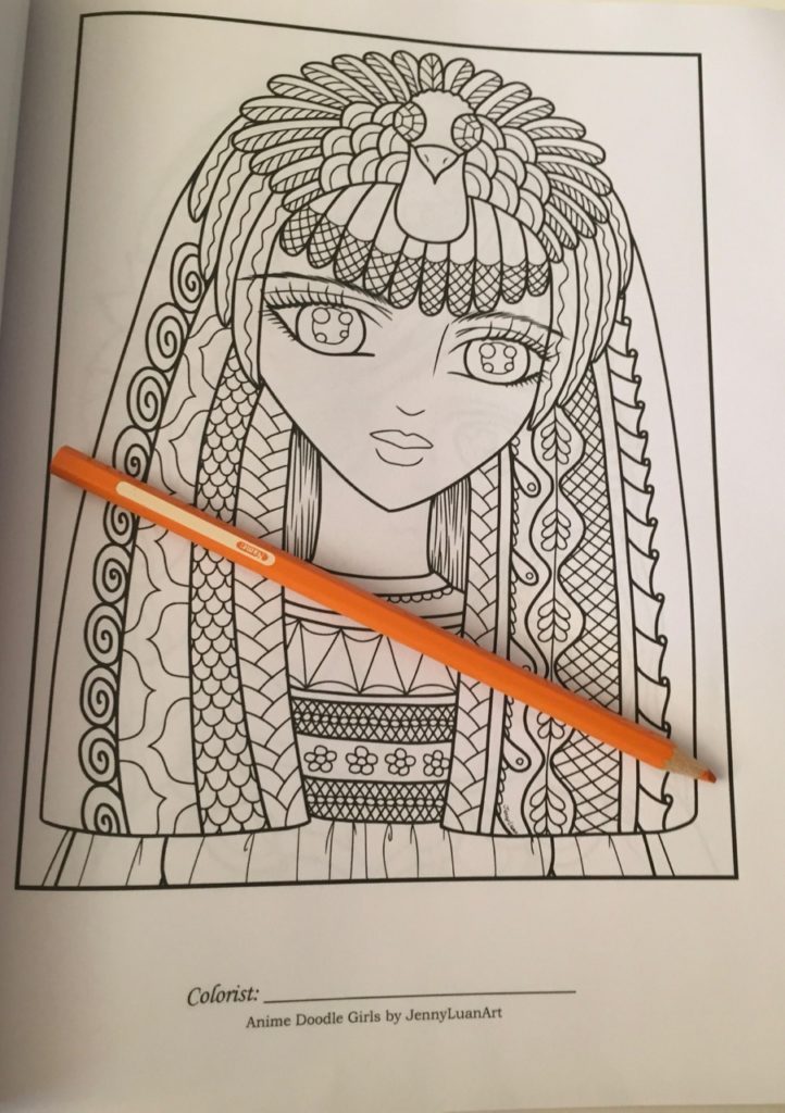 Anime Doodle Girls Colouring Book