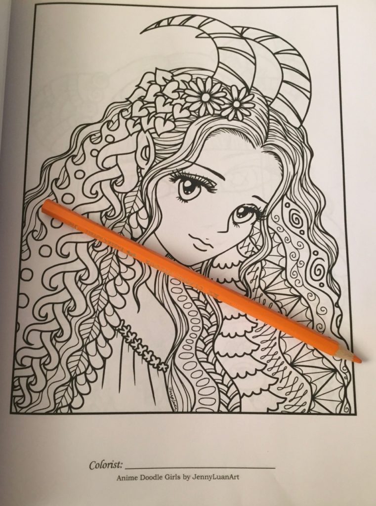 Anime Doodle Girls Colouring Book Review