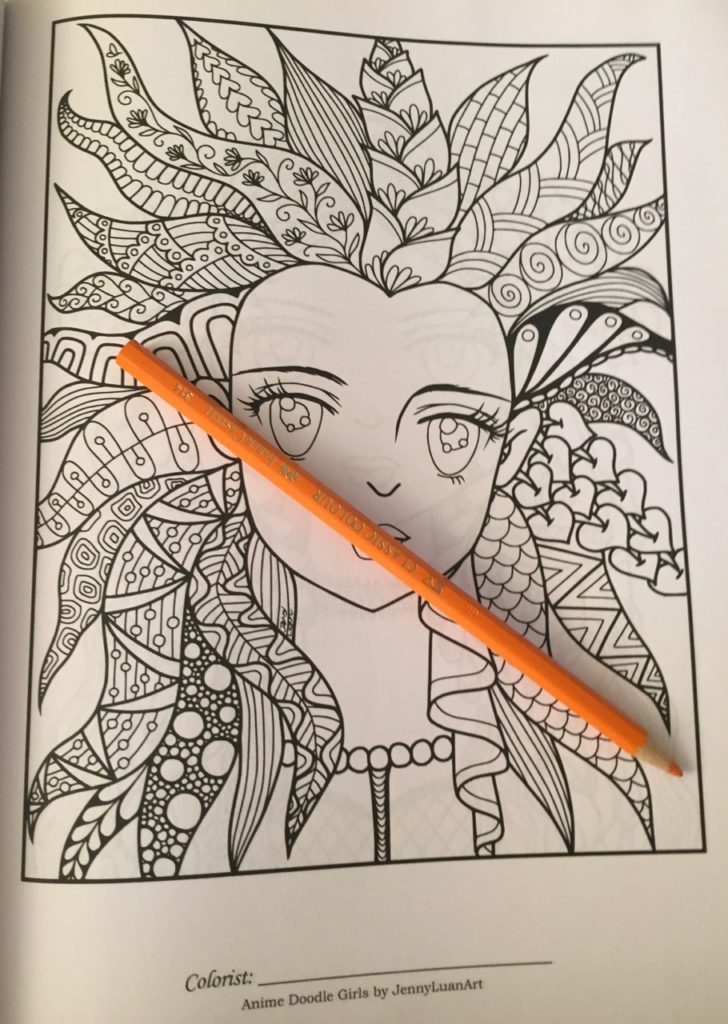Anime adult coloring book