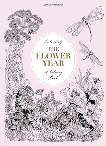 The Flower Year: A Coloring Book
