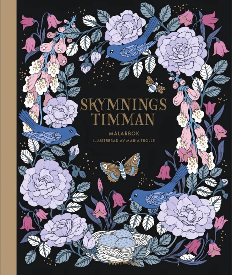 Skymningstimman coloring book cover by Maria Trolle