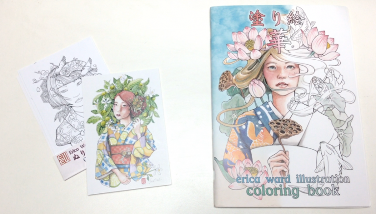 Erica Ward Illustrations Coloring Book & Postcards Review