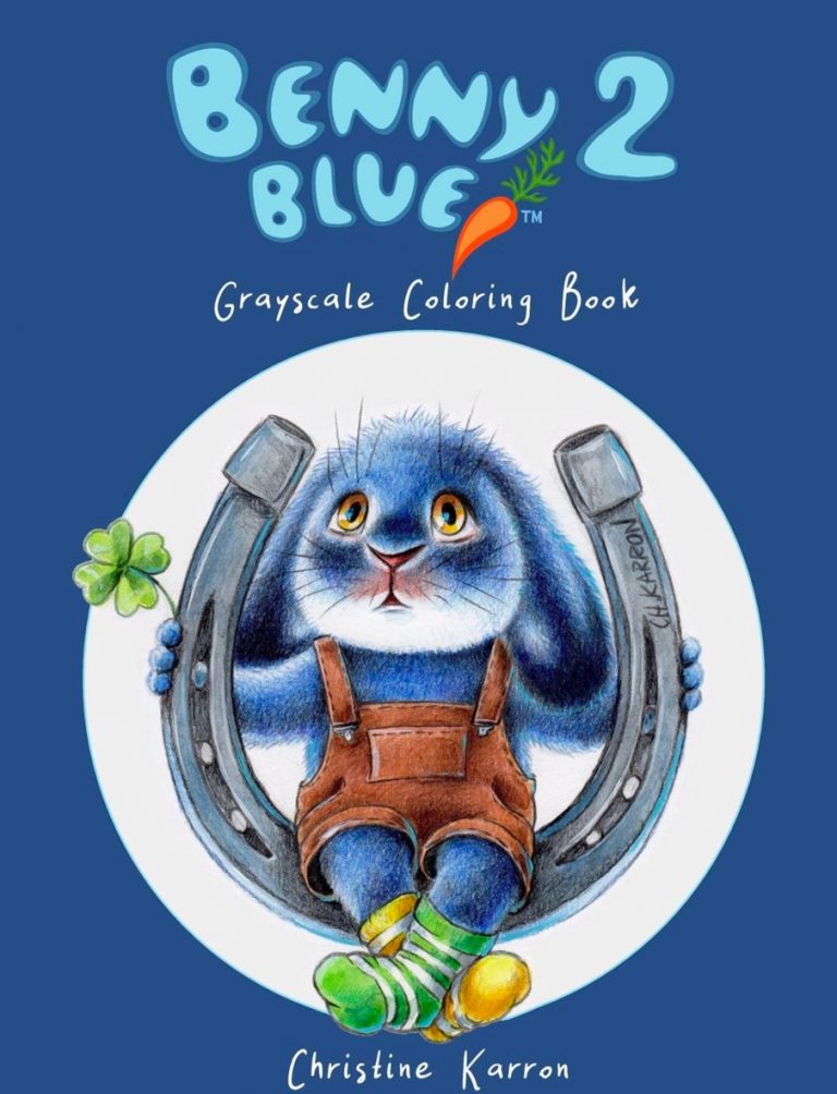 cover of Benny Blue 2 grayscale coloring book