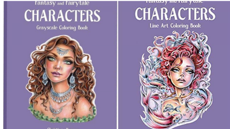 Cover image of Fantasy and Fairytale Characters Coloring Book by Christine Karron