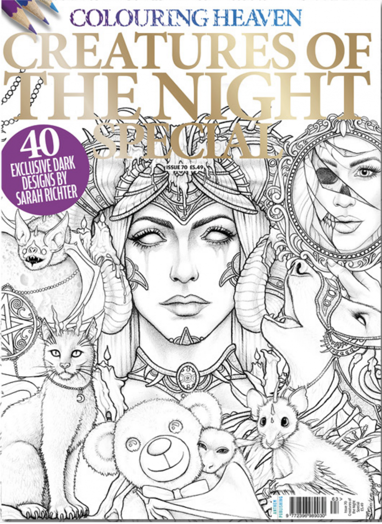 cover of Colouring Heaven: Creatures of the Night Colouring Book