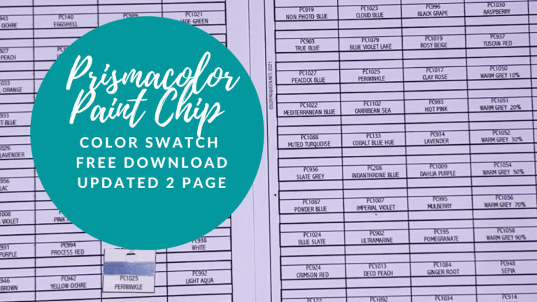 Prismacolor Paint Chip Color Swatches – Free Download