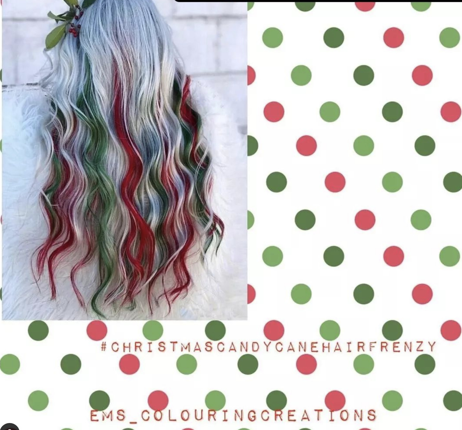 Christmas Candy Cane Hair Frenzy Coloring Queen