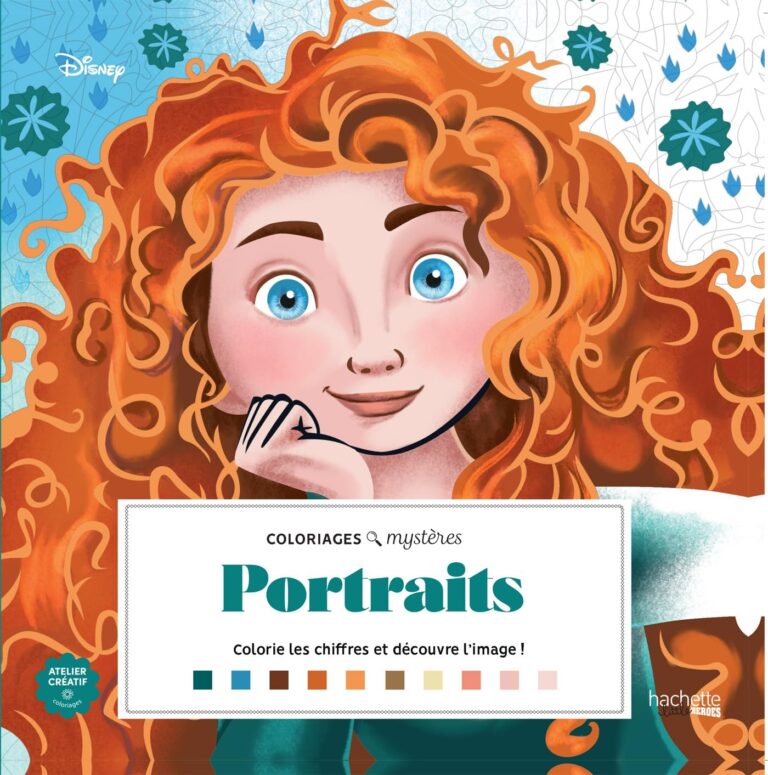 Disney Grand Carré Mystères Portraits Coloring Book cover