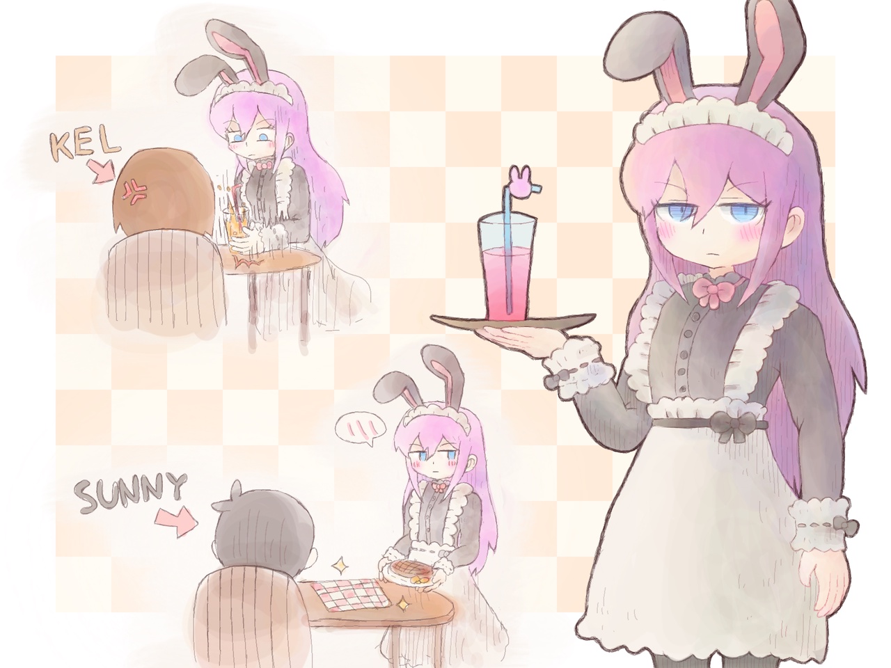 うさちゃんメイド by RAKYURURUMU - Colors Live