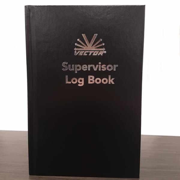 VECTOR 6 X 9 SUPERVISOR LOG BOOK - BLACK