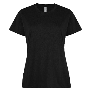 ATC 24EVER™ RING SPUN COTTON LADIES' TEE - BLACK with Don't Worry Get Macdon -CF36631