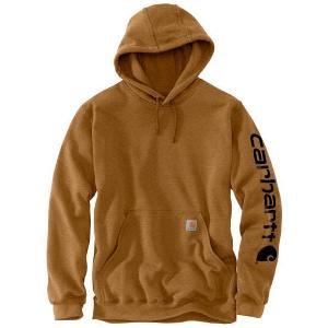 CARHARTT LOOSE FIT MIDWEIGHT LOGO SLEEVE GRAPHIC SWEATSHIRT - CARHARTT BROWN with SeedMaster - Stacked -CF36611