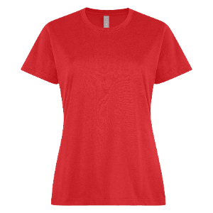 ATC 24EVER™ RING SPUN COTTON LADIES' TEE - RED with Major Drilling - 3.5" Heat Transfer-CF35269