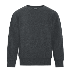 ATC™ EVERYDAY FLEECE CREWNECK YOUTH SWEATSHIRT- DARK HEATHER GREY with SeedMaster - Stacked -CF36599