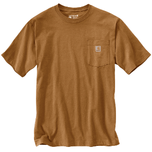 CARHARTT LOOSE FIT HEAVYWEIGHT POCKET T-SHIRT - CARHARTT BROWN with SeedMaster - Horizontal -CF36608