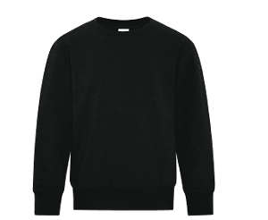 ATC™ EVERYDAY FLEECE CREWNECK YOUTH SWEATSHIRT- BLACK with SeedMaster - Stacked -CF36598