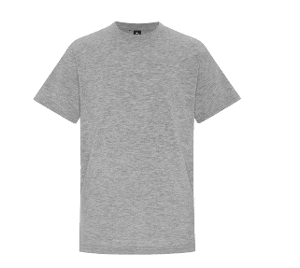 KOI® ELEMENT RING SPUN COTTON YOUTH TEE- Grey Heather with SeedMaster - Horizontal -CF36597