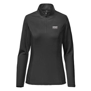 WOMEN'S MONTEREY 1/4 ZIP PULLOVER- GRANITE with KAG Embroidery-CF34850