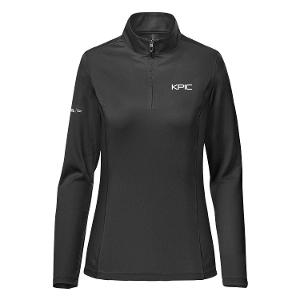 WOMEN'S MONTEREY 1/4 ZIP PULLOVER- GRANITE with KPIC-CF34994