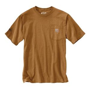 CARHARTT® WORKWEAR POCKET SHORT SLEEVE T-SHIRT - CARHARTT BROWN with Bourgault One Color - 2024-CF36180