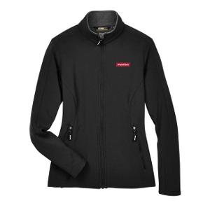 CORE365 LADIES' CRUISE TWO-LAYER FLEECE BONDED SOFT SHELL JACKET - BLACK with Boxed MacDon-CF31202