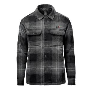 MEN'S HIGHLAND SHERPA LINED PLAID JACKET - CARBON BLACK PLAID with CCL-CF33553
