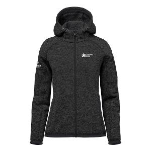 WOMEN'S AVALANTE FULL ZIP FLEECE HOODY - BLACK HEATHER with Canterra Seeds - Horizontal -CF33778
