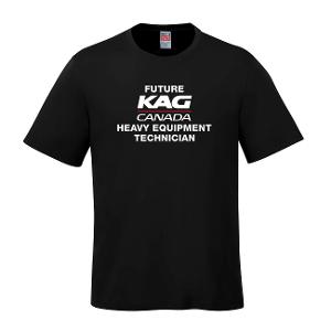 Parkour - Youth RING SPUN Combed Cotton Crewneck T-Shirt - BLACK with KAG Future Technician -CF34025