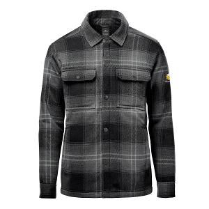 MEN'S HIGHLAND PLAID SHACKET - CARBON/BLACK with SeedMaster - Medium -CF34320