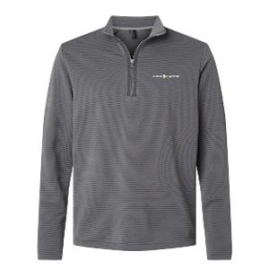 ADIDAS MEN'S SPACER QUARTER-ZIP PULLOVER - GREY FIVE with SeedMaster - Horizontal -CF36580