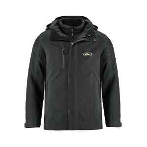 Apex - Men's 3 in 1 Jacket - Charcoal with Highline Oval - 3.00" Wide -CF34212