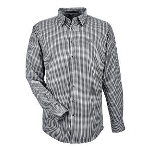 DEVON & JONES MEN'S CROWNLUX PERFORMANCE TONAL MINI CHECK SHIRT - GRAPHITE with FGI - Tone on Tone -CF34680