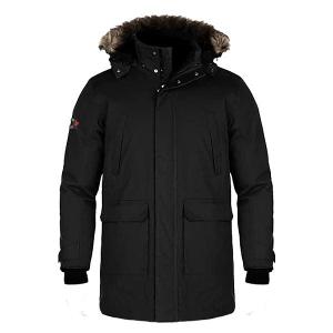 Ultimate - Men's Cold Weather Parka w/ Detachable Hood - Black with CCL-CF33563